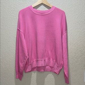 Pink Old Navy Crop Crewneck Sweatshirt